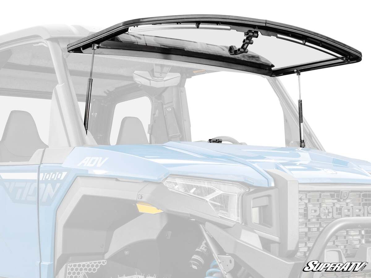 SuperATV Polaris Xpedition Scratch-Resistant Flip Windshield