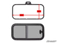 SuperATV Polycarbonate Rear Windshield Sliding Window Kit