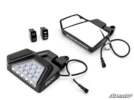 SuperATV Yamaha Dual Section LED Side View Mirrors