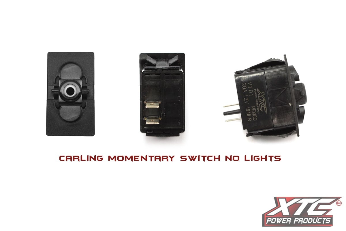 XTC (ON)-OFF SPST Momentary Carling Rocker Switch with No Lights
