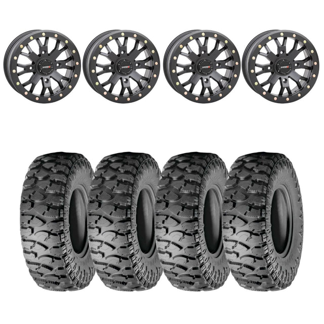 System 3 Black SB-4 Beadlock & Atturo Trail Blade Boss Wheel & Tire Kit