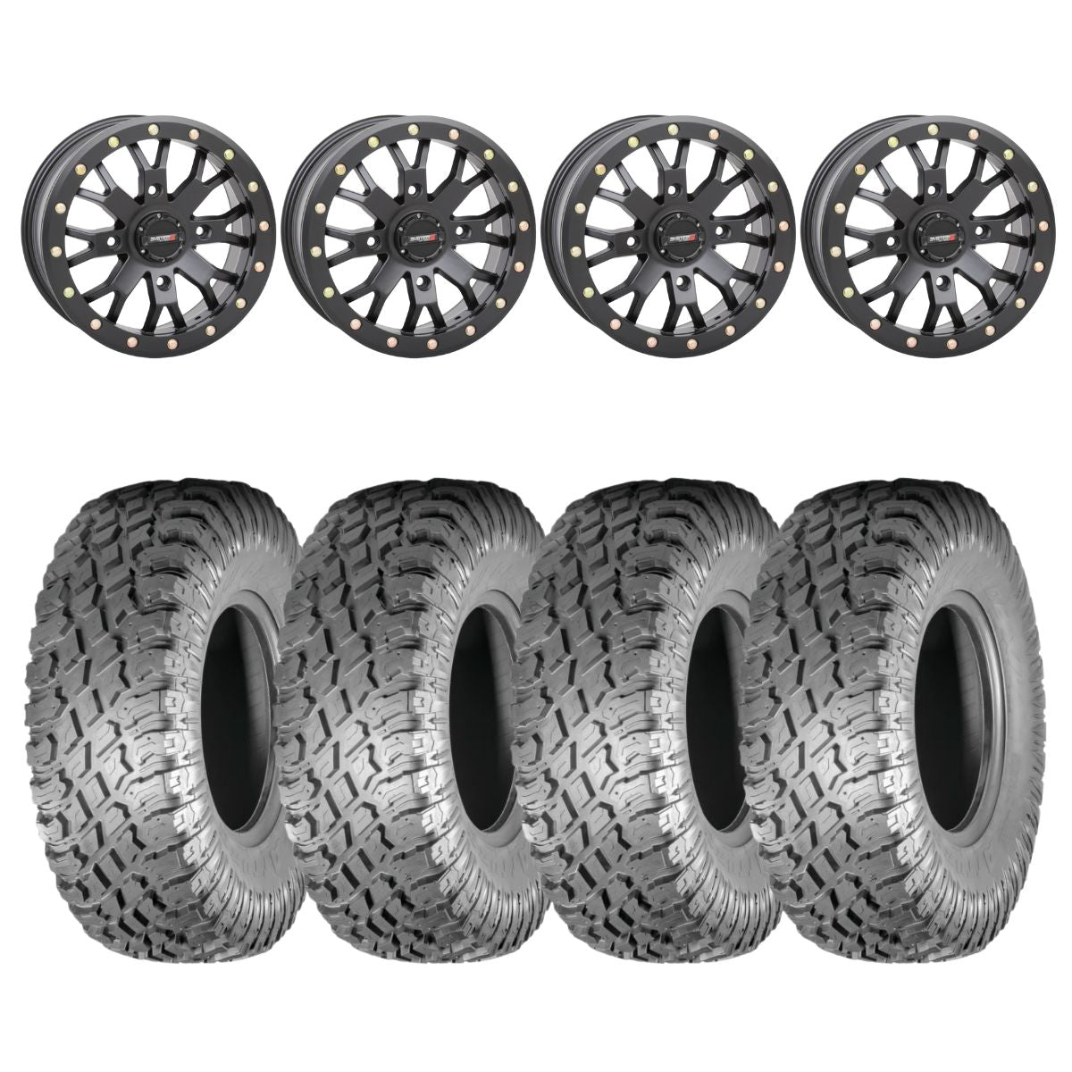 System 3 Black SB-4 Beadlock & Atturo Trail Blade X/T Wheel & Tire Kit