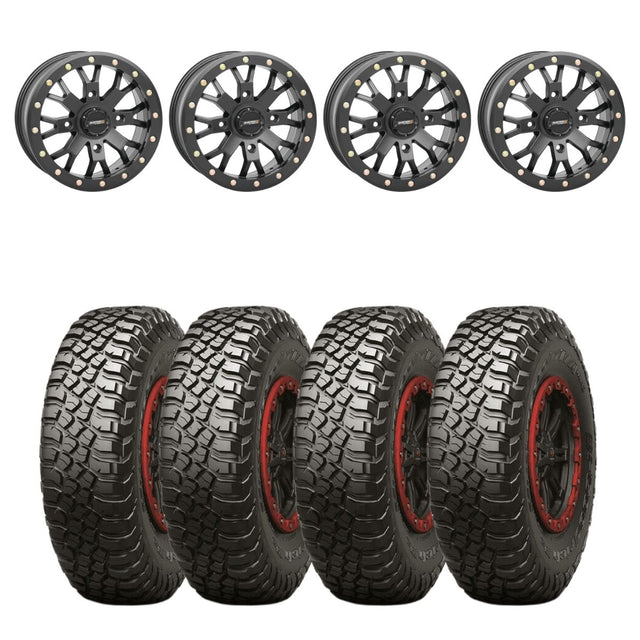 System 3 Black SB-4 Beadlock & BFGoodrich Mud-Terrain T/A KM3 Wheel & Tire Kit