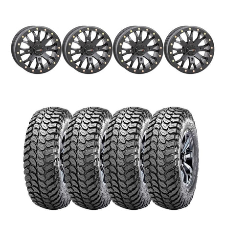 System 3 Black SB-4 Beadlock & Maxxis Liberty Performance Off Road Wheel & Tire Kit