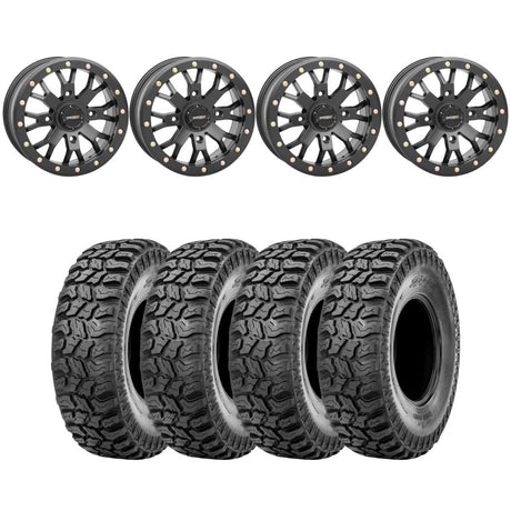 System 3 Black SB-4 Beadlock & Sedona Ridge Saw Wheel & Tire Kit