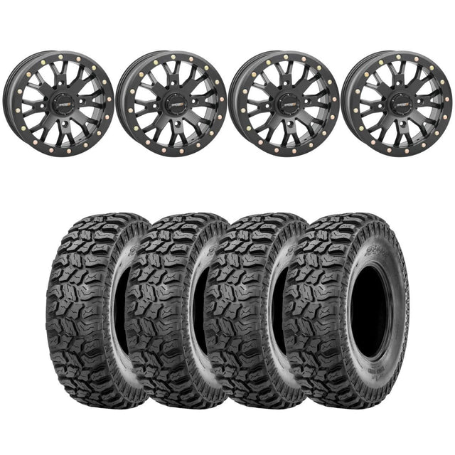 System 3 Black SB-4 Beadlock & Sedona Ridge Saw Wheel & Tire Kit