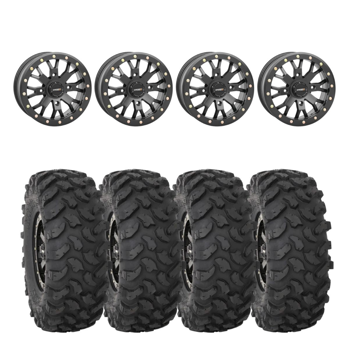 System 3 Black SB-4 Beadlock & System 3 Offroad XTR370 Wheel & Tire Ki