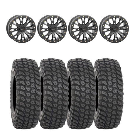 System 3 Black SB-4 Beadlock & System 3 Radial XCR350 UTV Wheel & Tire Kit