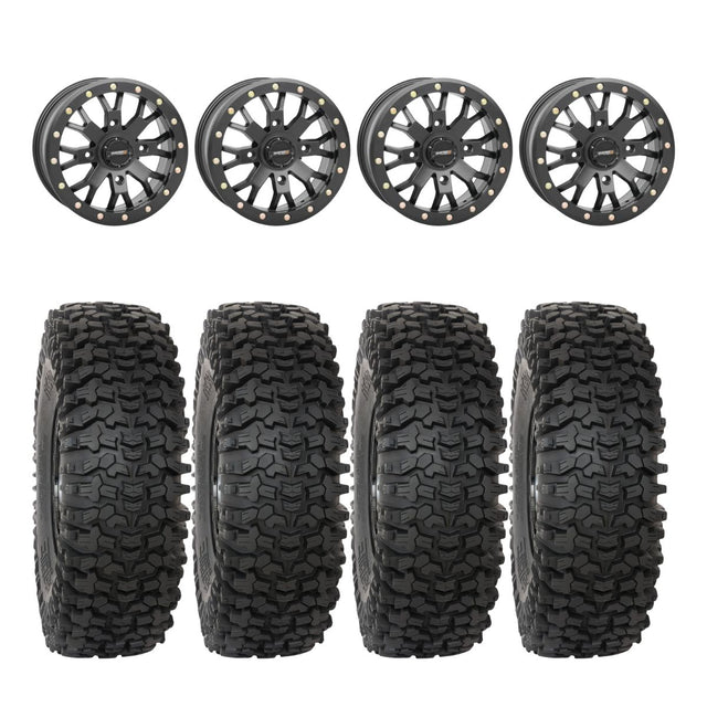 System 3 Black SB-4 Beadlock & System 3 RC500S 8 Ply Rock Crawler Wheel & Tire Kit