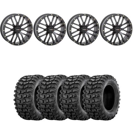 System 3 Black ST-3 & Sedona Buzz Saw RT Wheel & Tire Kit