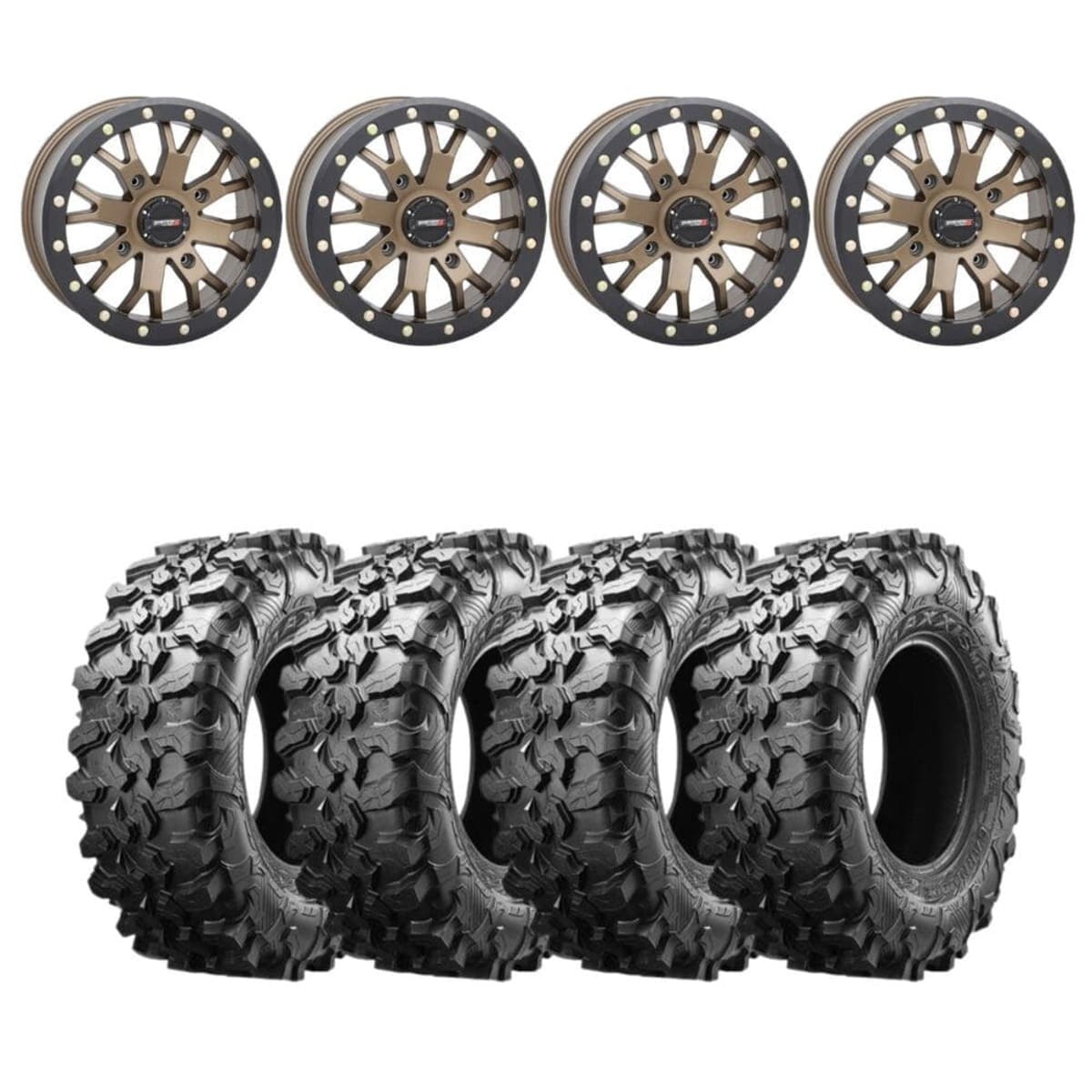 System 3 Rims System 3 Bronze SB-4 Beadlock & Maxxis Radial Carnivore Wheel & Tire K