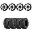 System 3 Gloss Black/Milled ST-7 & Sedona Buzz Saw RT Wheel & Tire Kit