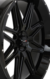 System 3 Gloss Black/Milled ST-7 & Sedona Buzz Saw RT Wheel & Tire Kit