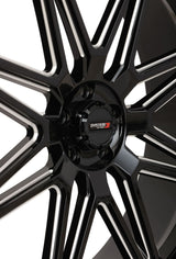 System 3 Gloss Black/Milled ST-7 & Sedona Buzz Saw RT Wheel & Tire Kit