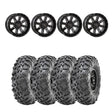 System 3 Gloss Black ST-4 and Maxxis Radial Carnivore Wheel & Tire Kit