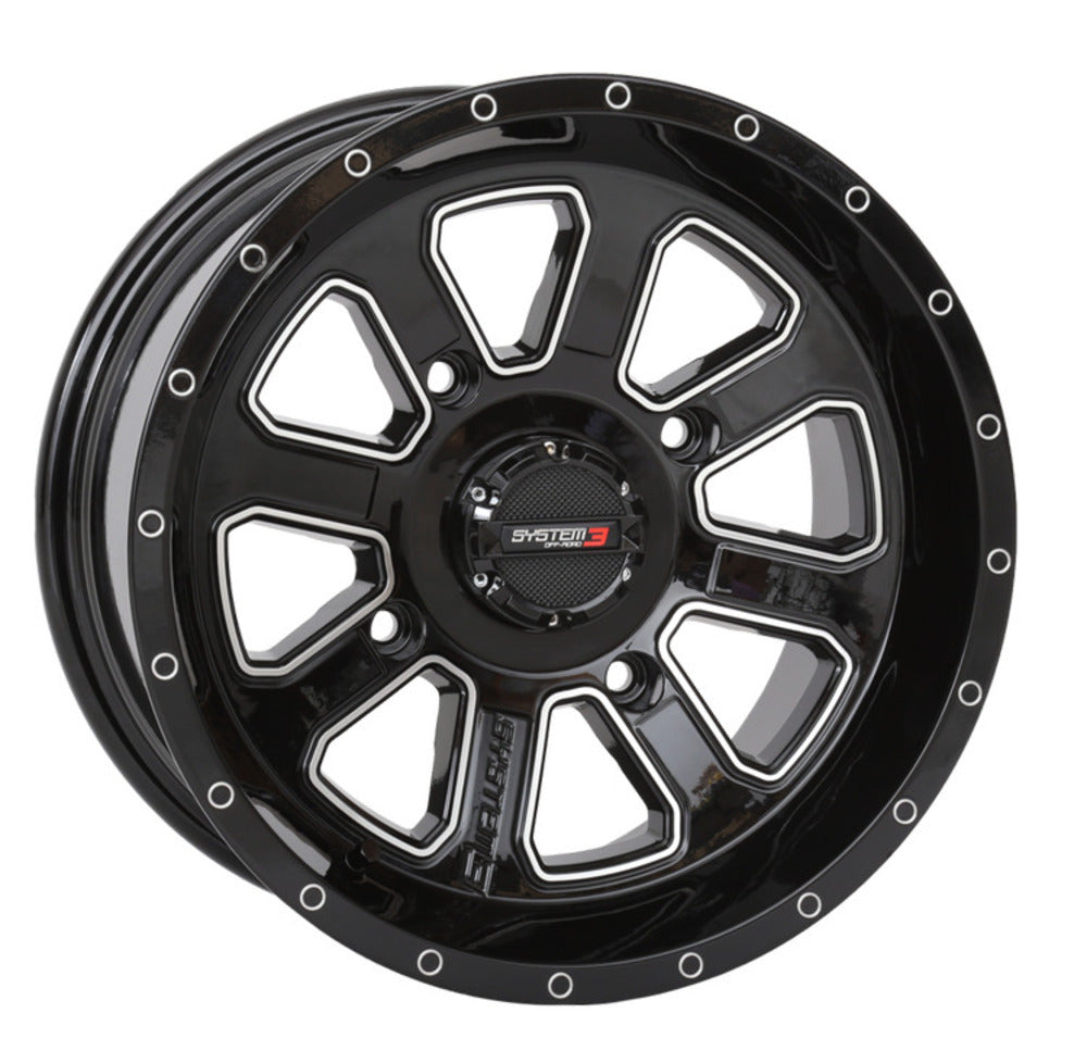 System 3 Gloss Black ST-4 & Atturo Trail Blade X/T Wheel & Tire Kit