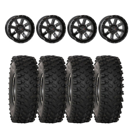 System 3 Gloss Black ST-4 & System 3 ATX470 All Terrain Xtreme Wheel & Tire Kit