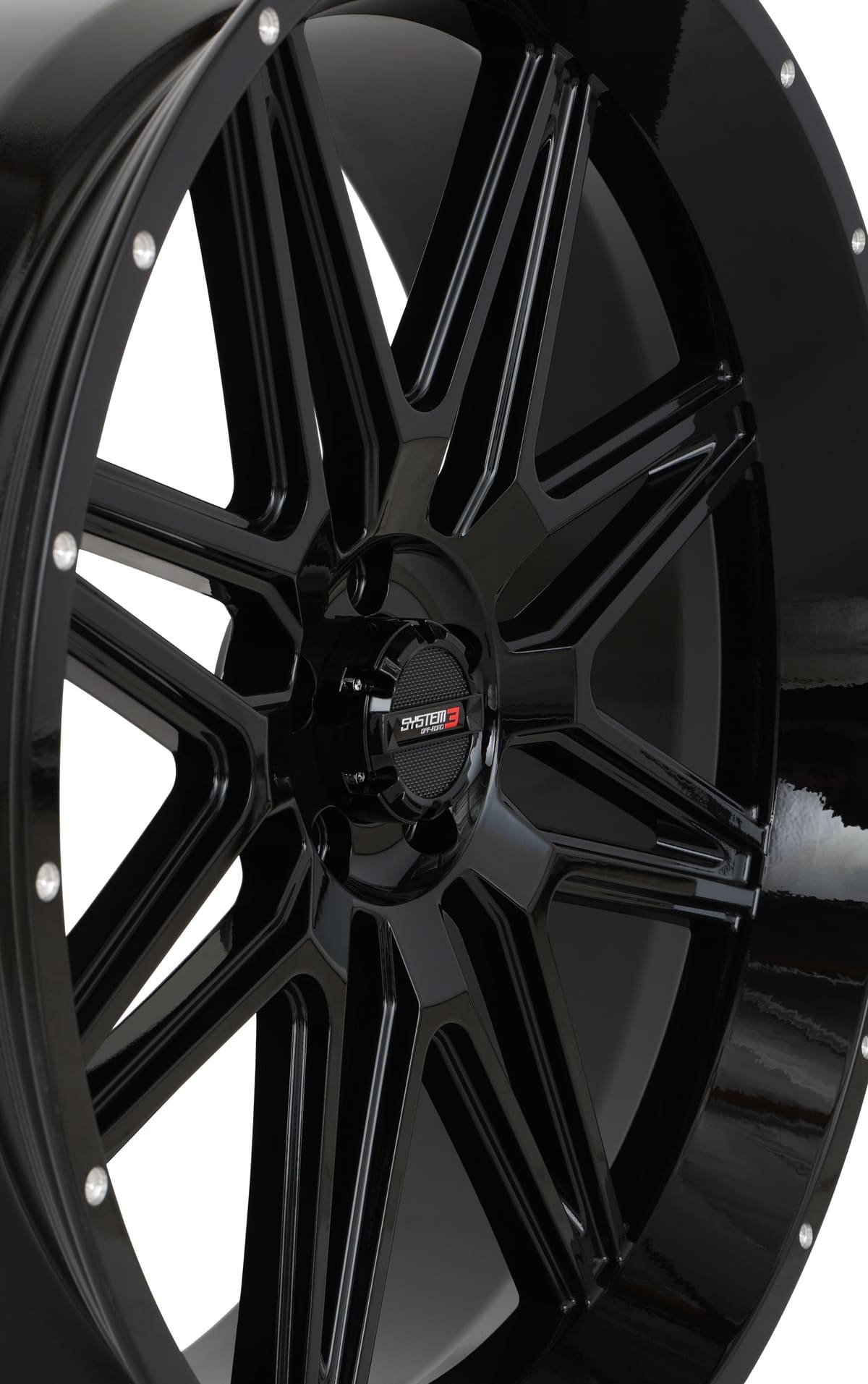 System 3 Gloss Black ST-7 & System 3 Offroad XTR370 Wheel & Tire Kit