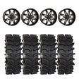 System 3 Gloss Black ST-7 & System 3 XT400W Xtreme Mud Wheel & Tire Kit