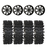 System 3 Gloss Black ST-7 & System 3 XT400W Xtreme Mud Wheel & Tire Kit