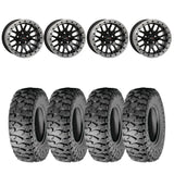 System 3 Gloss Black w/Matte Brushed Ring SB-9 Beadlock & Atturo Trail Blade Boss Wheel & Tire Kit