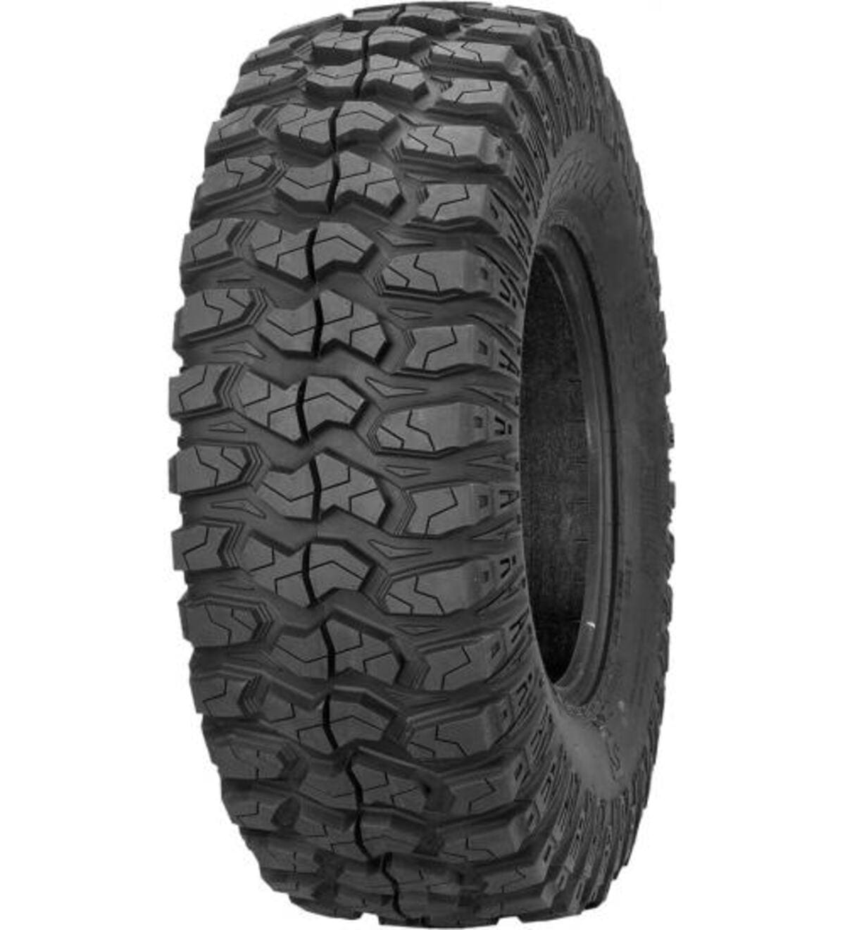 System 3 Gloss Black With Matte Brushed Ring SB-9 Beadlock & Sedona Rockabilly Wheel & Tire Kit