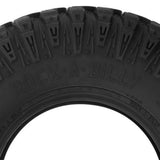 System 3 Gloss Black With Matte Brushed Ring SB-9 Beadlock & Sedona Rockabilly Wheel & Tire Kit