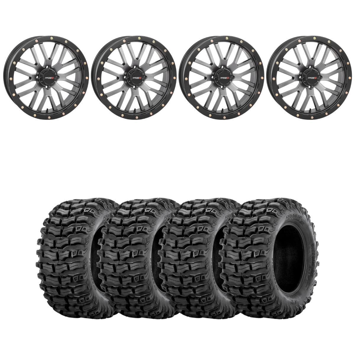 System 3 Grey ST-3 & Sedona Buzz Saw RT Wheel & Tire Kit