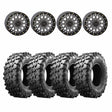 System 3 Gunmetal Grey SB-6 Beadlocks & Maxxis Radial Carnivore Wheel & Tire Kit