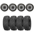 System 3 Gunmetal Grey SB-6 Beadlocks & Sedona Rockabilly Wheel & Tire Kit