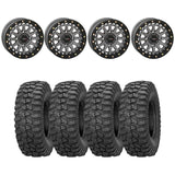 System 3 Gunmetal Grey SB-6 Beadlocks & Sedona Rockabilly Wheel & Tire Kit