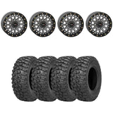 System 3 Gunmetal Grey SB-6 Beadlocks & Sedona Trail Saw Wheel & Tire Kit