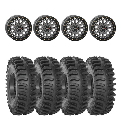 System 3 Gunmetal Grey SB-6 Beadlocks & System 3 Extreme Trail Radial XT400 Wheel & Tire Kit