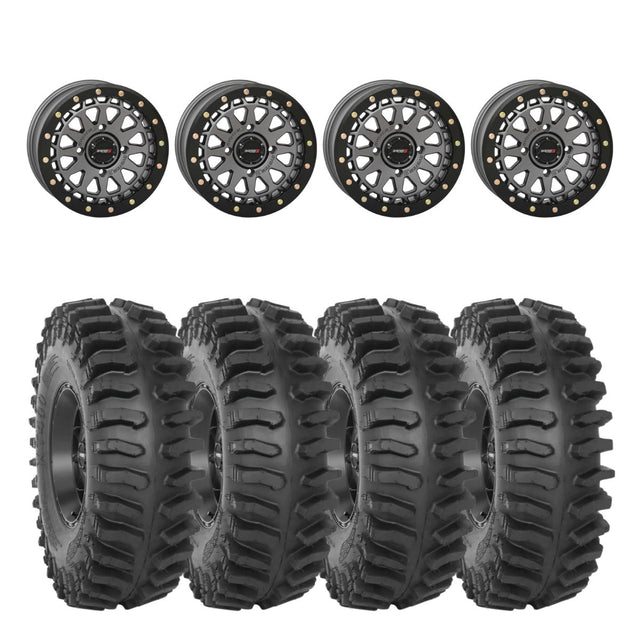 System 3 Gunmetal Grey SB-6 Beadlocks & System 3 Extreme Trail Radial XT400 Wheel & Tire Kit