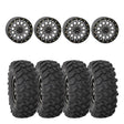 System 3 Gunmetal Grey SB-6 Beadlocks & System 3 Offroad XTR370 Wheel & Tire Kit