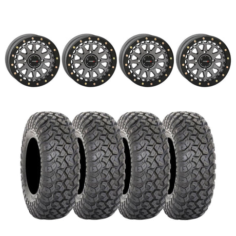System 3 Gunmetal Grey SB-6 Beadlocks & System 3 Radial RT320 Wheel & Tire Kit