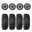System 3 Gunmetal Grey SB-6 Beadlocks & System 3 RC500S 8 Ply Rock Crawler Wheel & Tire Kit
