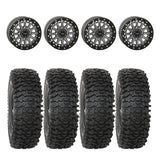System 3 Gunmetal Grey SB-6 Beadlocks & System 3 RC500S 8 Ply Rock Crawler Wheel & Tire Kit