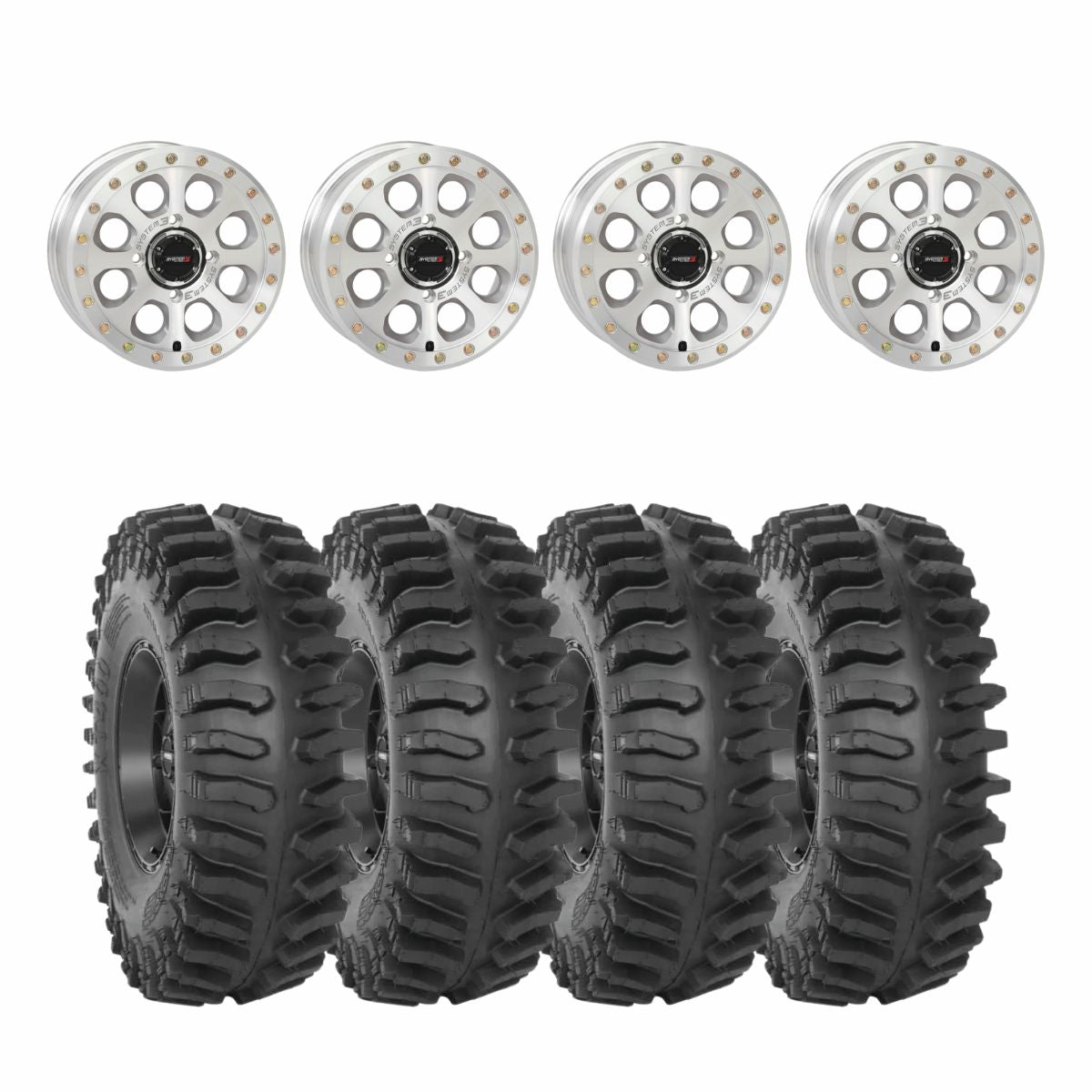 System 3 Machined SB-7 Beadlock & System 3 Extreme Trail Radial XT400 Wheel & Tire Kit