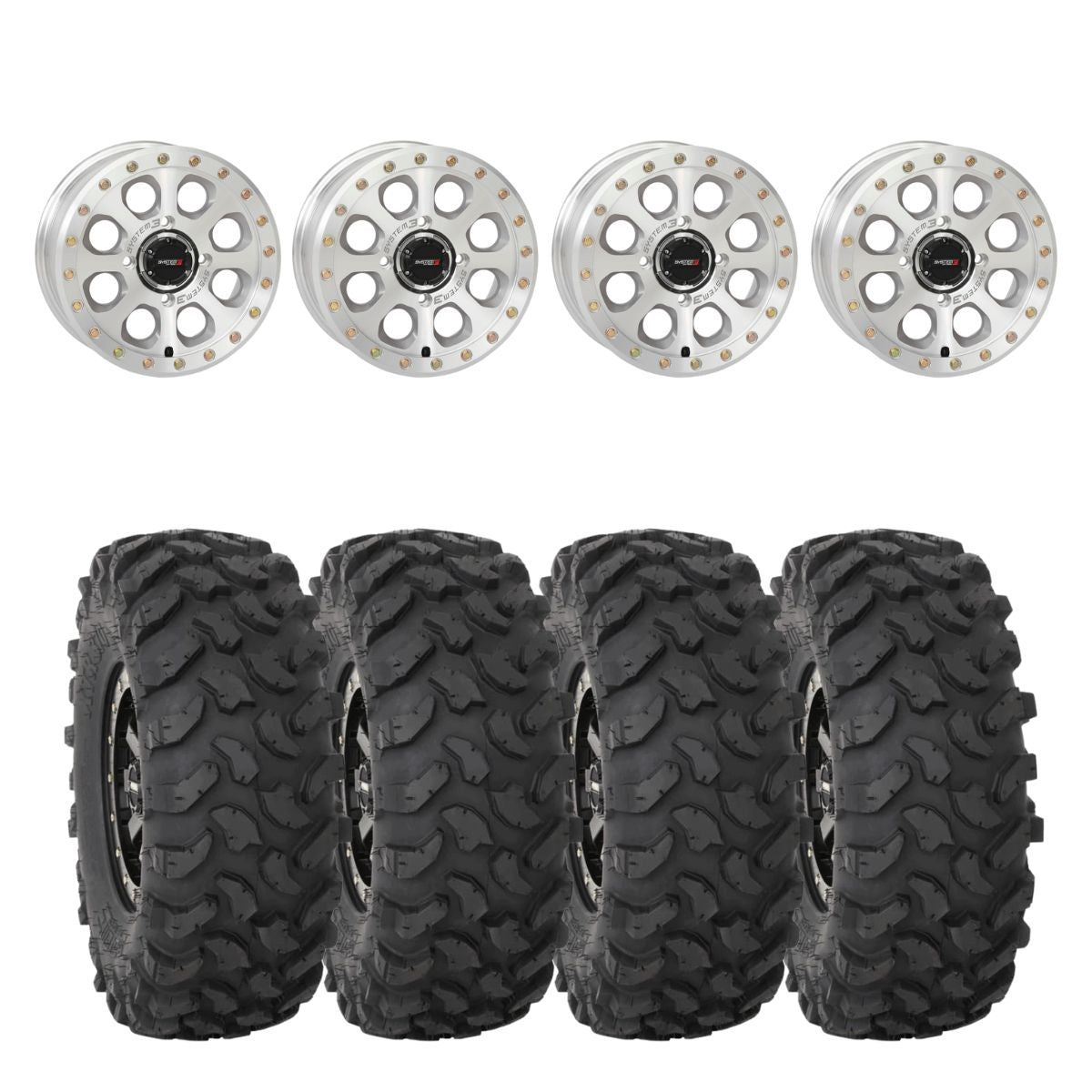 System 3 Machined SB-7 Beadlock & System 3 Offroad XTR370 Wheel & Tire Kit