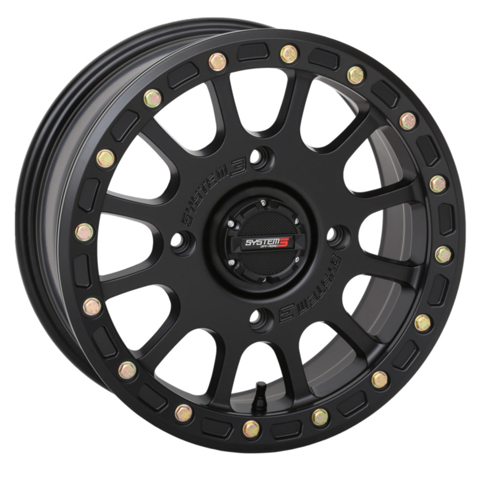 System 3 Matte Black SB-5 Beadlock & Atturo Trail Blade Boss Wheel & Tire Kit