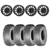System 3 Matte Black SB-5 Beadlock & Atturo Trail Blade X/T Wheel & Tire Kit