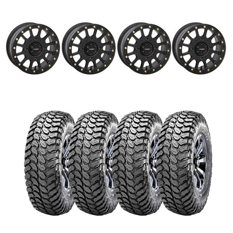 System 3 Matte Black SB-5 Beadlock & Maxxis Liberty Performance Off Road Wheel & Tire Kit