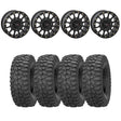 System 3 Matte Black SB-5 Beadlock & Sedona Rockabilly Wheel & Tire Kit