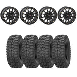 System 3 Matte Black SB-5 Beadlock & Sedona Rockabilly Wheel & Tire Kit