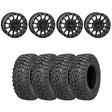 System 3 Matte Black SB-5 Beadlock & Sedona Trail Saw Wheel & Tire Kit