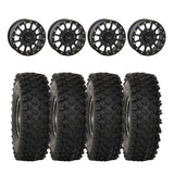 System 3 Matte Black SB-5 Beadlock & System 3 ATX470 All Terrain Xtreme Wheel & Tire Kit