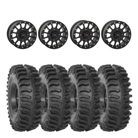 System 3 Matte Black SB-5 Beadlock & System 3 Extreme Trail Radial XT400 Wheel & Tire Kit