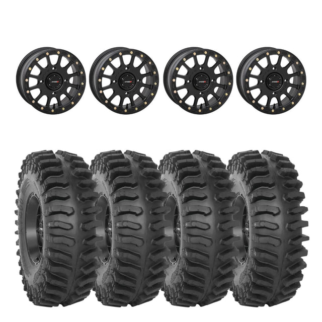 System 3 Matte Black SB-5 Beadlock & System 3 Extreme Trail Radial XT400 Wheel & Tire Kit