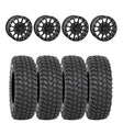 System 3 Matte Black SB-5 Beadlock & System 3 Radial XCR350 UTV Wheel & Tire Kit
